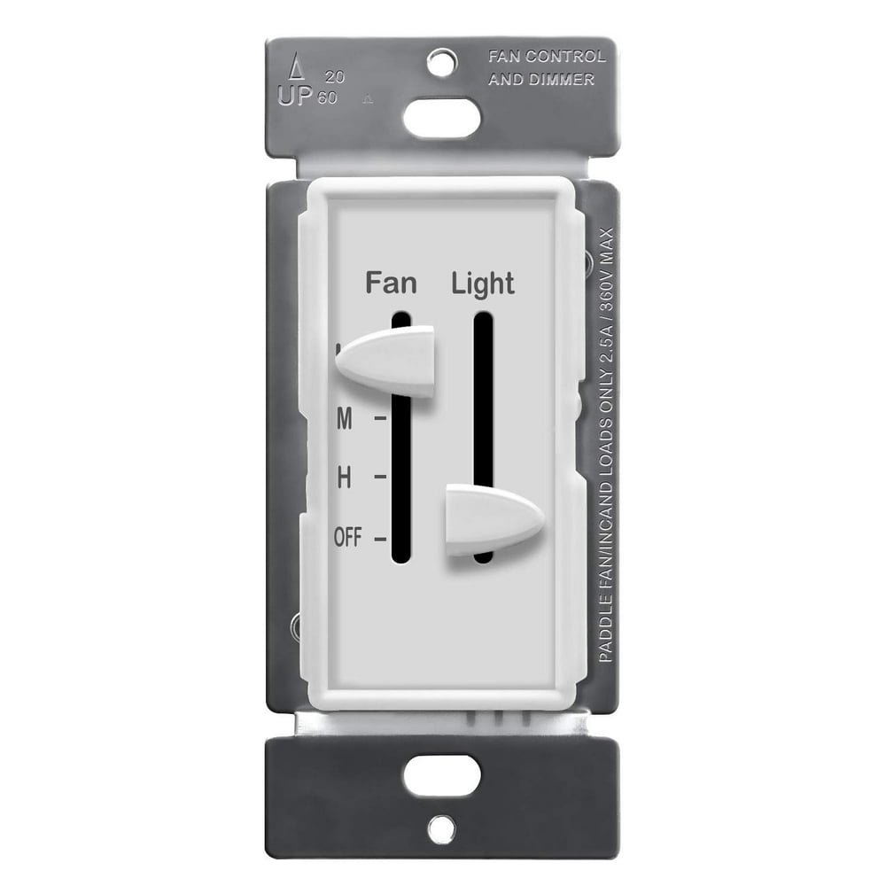 Enerlites 3 Speed Ceiling Fan Control And Led Dimmer Light Switch 25a
