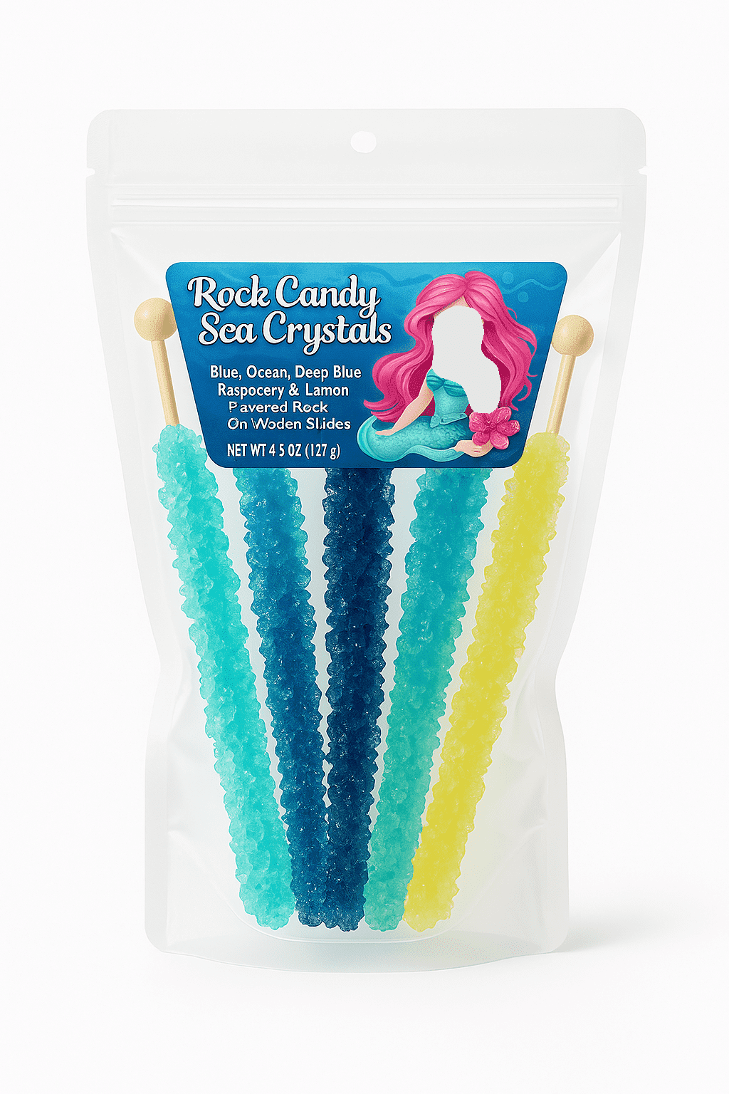 Espeez Rock Candy Swizzle Sticks - 6 Sticks - Pink Cherry Flavor - Individually Wrapped