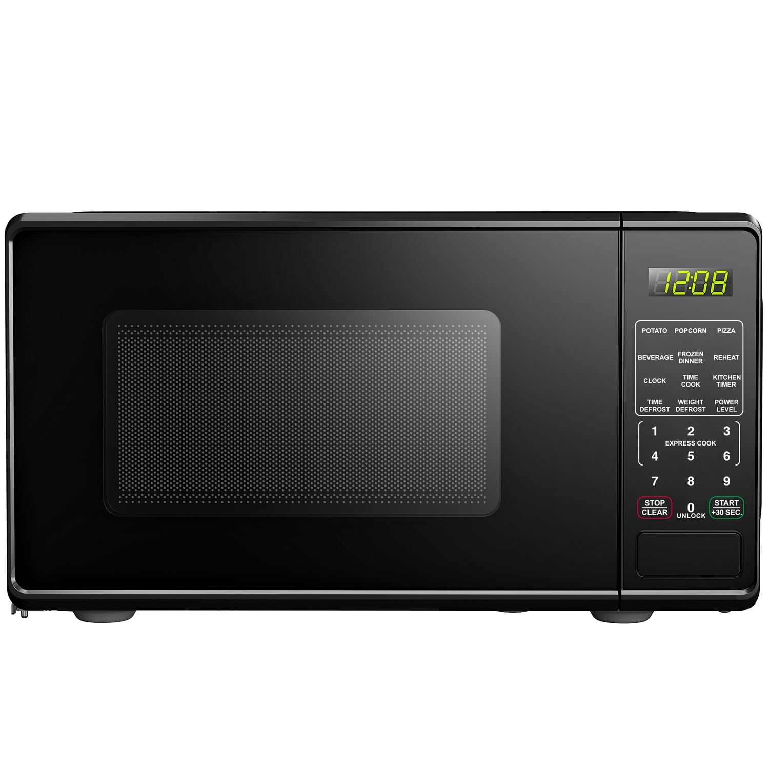 Mainstays 0.7 Cu ft Countertop Microwave Oven, 700 Watts , Black, Child Safety Lock