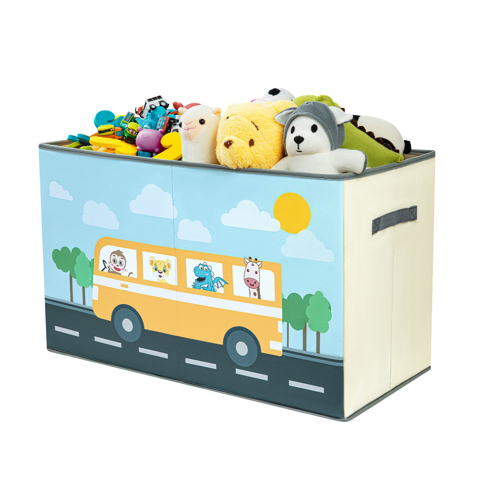 Large Kid's Wooden Toy Box Children's Storage Bench Nursery Room Tody Unit Chest 