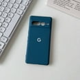thumbnail image 1 of For Google Pixel 8 8Pro 8a 7 7Pro 7a Case Silky Silicone Soft-Touch Back Cover For Pixel 6 6Pro 6a Shockproof Protective Coque Sea Blue Pixel 7a, 1 of 5