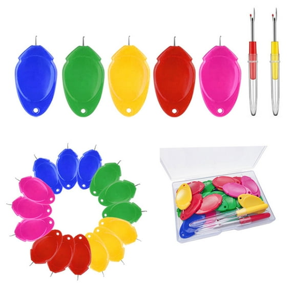 Simple Sewing Needle Threaders Small Mini Plastic Hand Sewing Thumb Threaders Household Stitching Mending Supplies