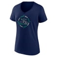 thumbnail image 2 of Women's  Navy Seattle Mariners Compass V-Neck T-Shirt, 2 of 3