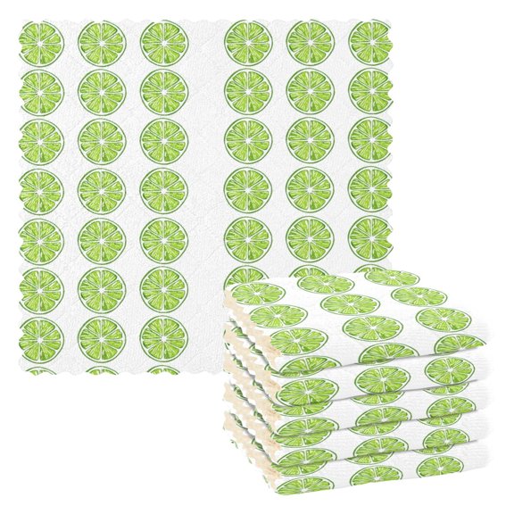 6 Packs Lemon Slice Kitchen Dish Towels Soft Absorbent Dish Cloths 11"x11"