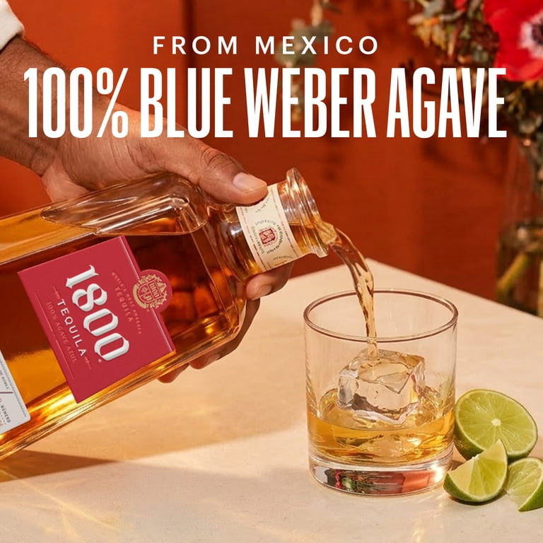 1800 Tequila Reposado, 1.75 L Glass Bottle, 40% ABV - Walmart.com