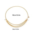 thumbnail image 7 of OQRKI Belt Buckle Mens Belts Leather Vintage Women Waistband Metal Waist Chain Belt Wide Gold Coins Tassel Band Leash Gold One Size, 7 of 7