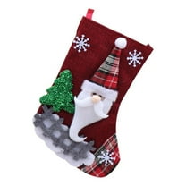 Clearance Under $5 christmas decor shop, Hwkond Fashion Christmas Stockings Gift Bag Christmas Tree Decoration Supplies christmas decorations indoor