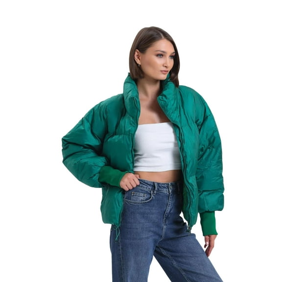 Stand Collar Oversized Puffer Jacket
