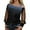 Blue-a, variant on Women Black Off Shoulder T-Shirts Lace Splice Long Shirts Gradient Sequin Mesh Tees Loose Dressy Fashion Tops