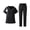 Black-A#210526NN, variant on Hearthz Women's Scrubs Set Stretchy V-Neck Top & Jogger Pants Plus Size Scrub Suit Medical Uniform with Pocket