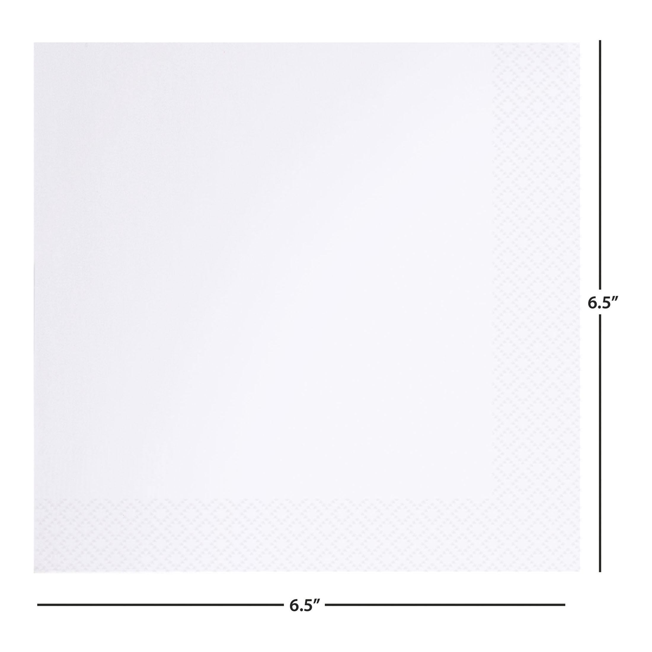24CT 6.5IN x 6.5IN White Disposable Paper Napkins by Way To Celebrate