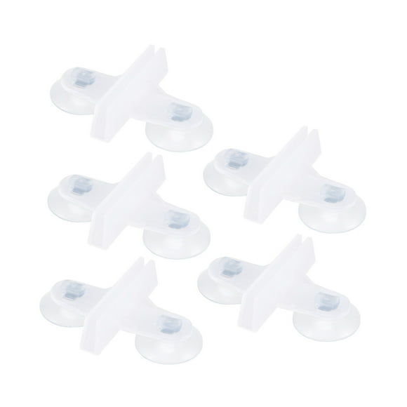 EeaseMX 5 soportes de plástico para separadores de vidrio con ventosa para peceras (blancos)