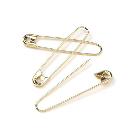 Coiless Safety Pins Gold Big Value 2.25In 50Piece - Walmart.com