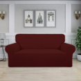 thumbnail image 2 of Wehilion Stretch Oversized Sofa Slipcover 1-Piece Sofa Cover Furniture Protector Couch Soft with Elastic Bottom for Kids, Polyester Spandex Jacquard Fabric Small Checks Christmas Red, 2 of 8