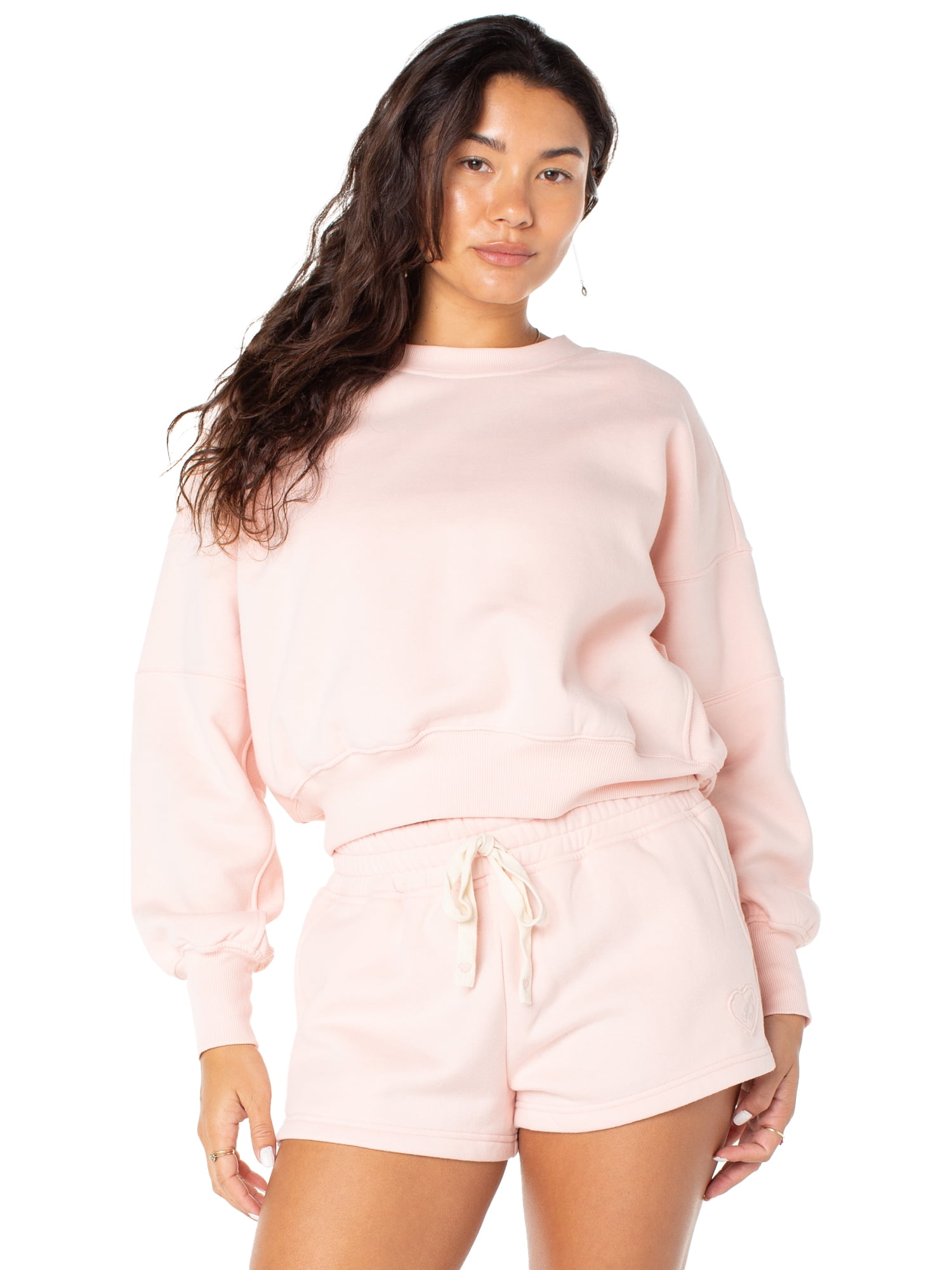 Celebrity Pink Women's and Women's Plus Oversized Boyfriend Sweatshirt, Sizes XS-4X