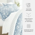 thumbnail image 5 of Noble Linens 8 Piece Patterned Duvet Bedding Bundle, Country Home Light Blue, Cal King, 5 of 6