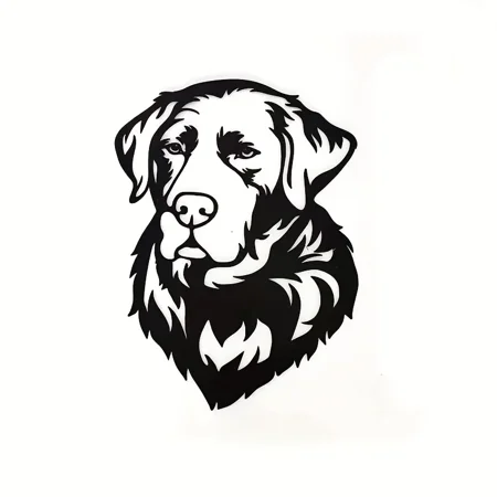 Metal Labrador Dog Gardening Wall Hanging, Boys And Girls Room Kindergarten Living Room Nursery Decor Metal Wall Decor