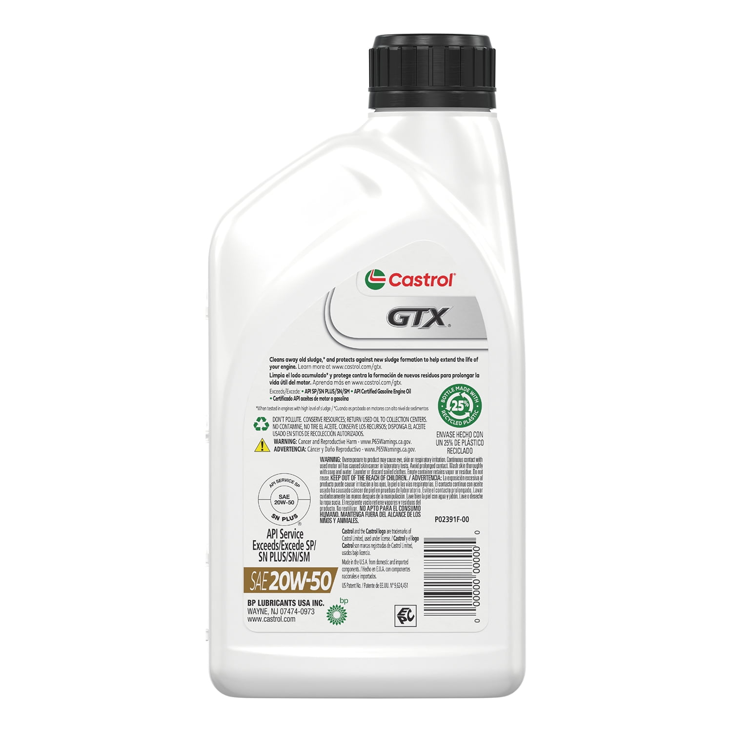 Castrol GTX 20W-50 Conventional Motor Oil, 1 Quart