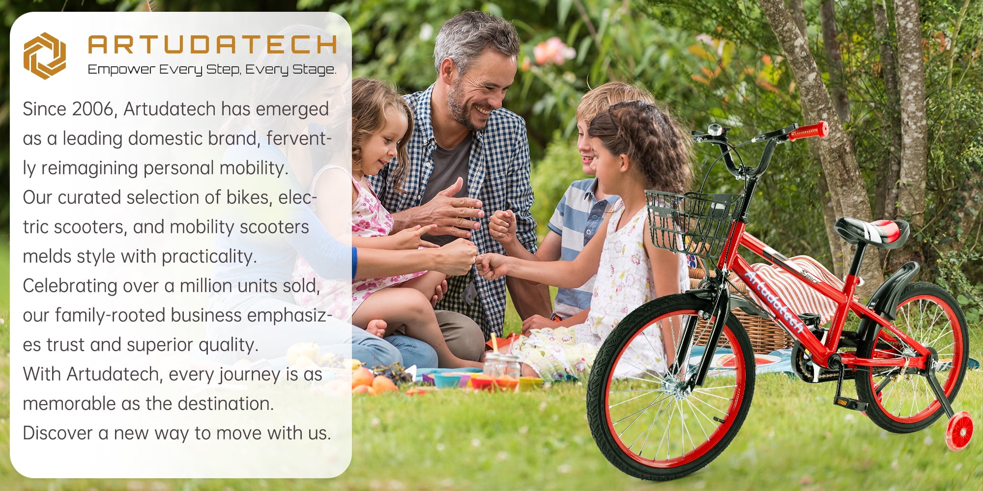 ARTUDATECH 14/16/18 Inch Kids Bike for Ages 3-10 Years Old Boys Girls, Kid's Bikes with Training Wheels, Basket, Dual Brake, Children Bicycle for Kids and Toddler Beginners, Pink/Red