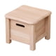 thumbnail image 1 of Taburete de madera con cajón de almacenamiento, reposapiés, taburete para cambiar zapatos, taburete de madera 30cmx30cmx25cm, 1 of 9