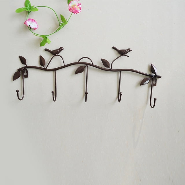 Nature-Inspired Design Wall Mounted Coat Rack, Perfect Gift for Home Decoration, Easy Installation (5 Hooks)