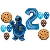 10pc BALLOON set NEW COOKIE MONSTER sesame street PARTY 2nd BIRTHDAY second GIFT décor FAVORS chocolate chip