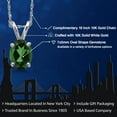 thumbnail image 2 of Gem Stone King 10K White Gold Emerald Envy Mystic Topaz Pendant Necklace for Women | 0.80 Cttw | Gemstone November Birthstone | Oval 7X5MM | With 18 inch Chain, 2 of 6