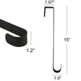thumbnail image 4 of 15 In Wreath Hanger - Metal Wreath Holder - Door Hook for Xmas Easter Spring Wreath - Front Door Hanger Black, 4 of 7