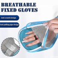 thumbnail image 4 of Guantes de sujeción para pacientes, guantes de seguridad ajustables y antiarañazos para pacientes de edad avanzada, con doble cremallera, 4 of 5