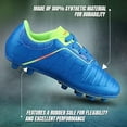 thumbnail image 2 of Vizari USA Catalina Firm Ground Soccer Cleats for Kids – Comfortable, Durable, and Traction-Ready Shoes for Boys and Girls - Blue, 10.5, 2 of 5