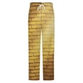 thumbnail image 5 of Yellow Brick Stone Wall Sunlight Winter Female Pants Flannel High Waist Women Pants Lady Warm Straight Leg Plush Trousers, 5 of 7