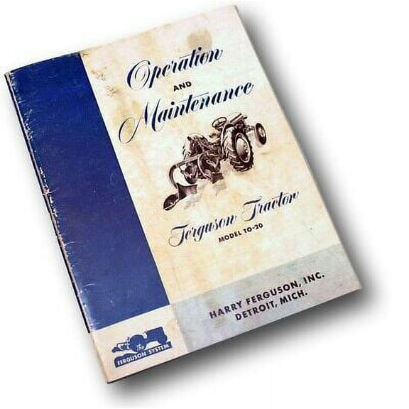 MASSEY FERGUSON TO20 TO-20 TRACTOR OPERATORS MANUAL OWNERS BOOK MAINTENANCE MF