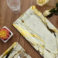 thumbnail image 5 of BalsaCircle 10 Ivory 16" Rectangular Paper Serving Trays Gold Marble Design Wedding Decorations Tableware, 5 of 7