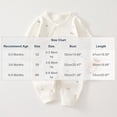 thumbnail image 3 of YHAJDS Newborn Baby Romper Long Sleeve Solid Color Wrap Tie Side Snap Bodysuit, 3 of 7