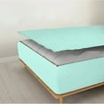 thumbnail image 4 of DNG Creations 5 Piece Zipper Sheet Set - Include (1 Elastic Fitted Sheet, 1 Base Sheet has Zipper, 1 Flat Sheet And 2 Pillowcase) 18 Inch Deep Pocket ( Stripe Aqua Blue - King ), 4 of 7