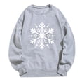 thumbnail image 4 of UJNDER Chandail pour Femme à Imprimé de Noël, Col Rond, Chandail à Manches Longues, Décontracté, Ample, Automne Hiver, Gris, m, 4 of 4