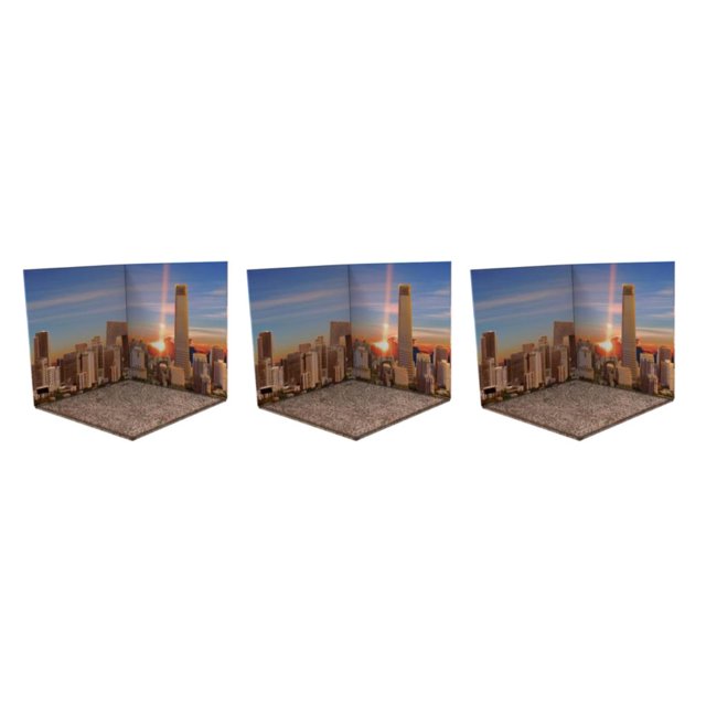 Bewildely Cartón Diorama fácil de múltiples Cartón resistente y duradero para tres Diorama Easy Gift Lover Diorama Easy City Type1 NO1