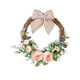 thumbnail image 3 of Corona de puerta, corona de flores artificiales, guirnalda decorativa de aro de ratán con vegetación para Rosa, 3 of 9