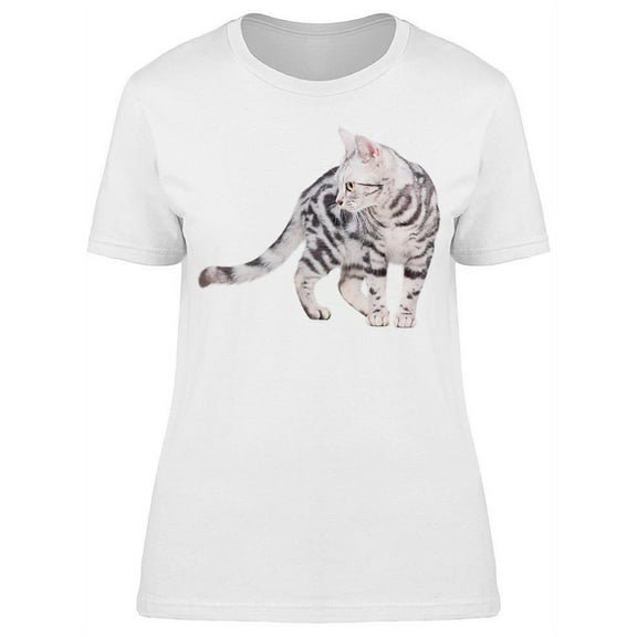 A Short-hair Cat Disctracted T-Shirt Women -Image by Shutterstock, Female Small