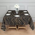 thumbnail image 3 of Black Gold Marble Pattern Square Tablecloth,Waterproof Square Table Cover,Wipeable Spillproof Washable Table Cover for Home Kitchen Party Decor 42"X42"(107x107cm), 3 of 6