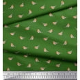 thumbnail image 1 of Soimoi Green Heavy Satin Fabric American Robin Bird Decor Fabric Printed BTY 54 Inch Wide, 1 of 3