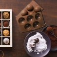 thumbnail image 4 of Kaiyuan Dynasty 5-Cavity Brown Large Semi Sphere Silicone Mold 2pc Cocoa Chocolate Bombs Molds for Chocolate, Candy, Cake, Jelly, Mousse Making (wzj-2010224), 4 of 7