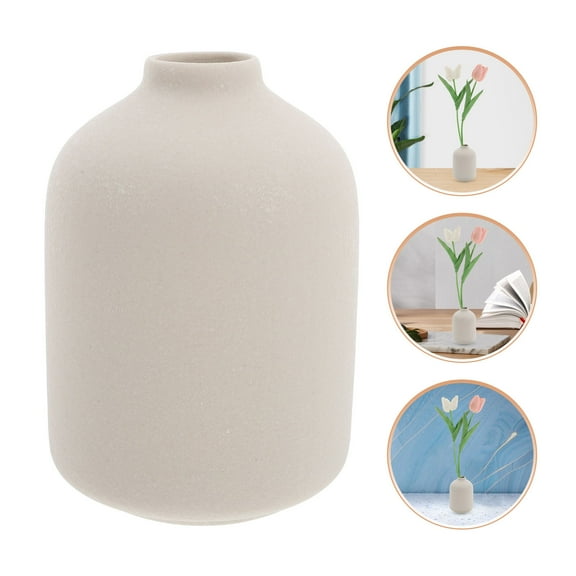 Raindrops  White Ceramic Vase Frosted Vases Rustic Retro Floral Home Decor