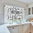 thumbnail image 6 of White Kitchen Curtains 36 Inch Length Black Kitchen Doodle Window Curtains Over Sink Set of 2, Modern Short Tier Curtain for Kitchen, Abstract Art Small Kitchen Decor, 6 of 6