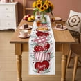 thumbnail image 2 of Love Heart Valentines Table Runner - 60 Inch Long Eucalyptus Botanical Red Pink Cotton and Linen Blended Dress Scarves Farmhouse Table Runner for Kitchen Dining, Coffee Table, 13" x 60", 2 of 8