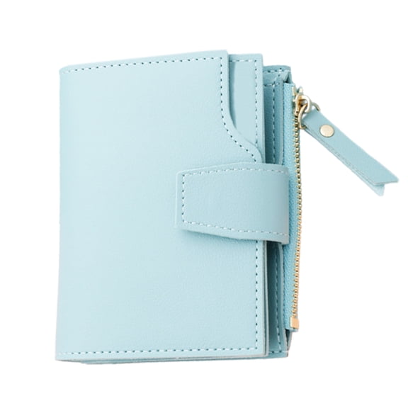 Multi-Card Wallet for Ultimate Convenience Zippered Women's Compact Triple Fold Purse