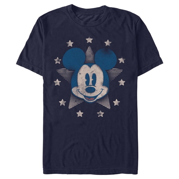 Men's Mickey & Friends Distressed Star Portrait Graphic T-Shirt