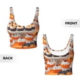 thumbnail image 6 of Sports Bras for Women Workout Tank Tops, Halloween Ghost Pumpkin Cake Running Vest with Removable Cups, 6 of 7