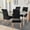Black, variant on Velvet Dining Chair Covers Set of 4 6, Stretch Large Chair Slipcovers for Dining Room Soft Parson Chair Seat Covers Chair Protectors Washable (Coffee,4)