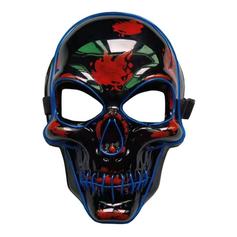 Halloween Glowing PVC Mask LED Light Up Skull Mask Masquerade Horror Halloween Glowing PVC Mask LED Light Up Skull Mask Masquerade Horror